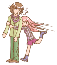 The love story of Gin & Ian sticker #1001508