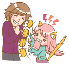 The love story of Gin & Ian sticker #1001510