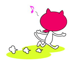 Cat of pink hood 2 sticker #1002855