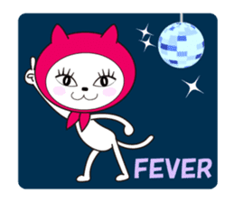 Cat of pink hood 2 sticker #1002862