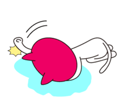 Cat of pink hood 2 sticker #1002881