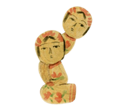 One day, Kokeshi became perverse. sticker #1003804