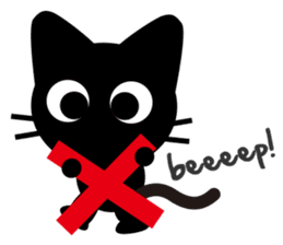 Nene the black cat (English version) sticker #1003809