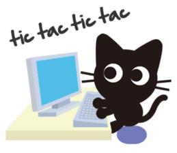 Nene the black cat (English version) sticker #1003820