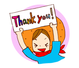 Orange Girl Sticker sticker #1004408