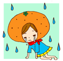 Orange Girl Sticker sticker #1004411