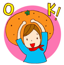 Orange Girl Sticker sticker #1004412