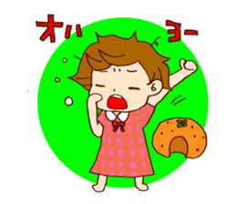 Orange Girl Sticker sticker #1004415