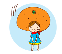 Orange Girl Sticker sticker #1004417
