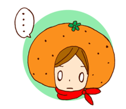 Orange Girl Sticker sticker #1004418