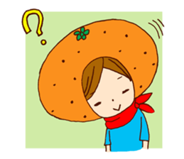 Orange Girl Sticker sticker #1004419