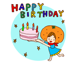 Orange Girl Sticker sticker #1004422