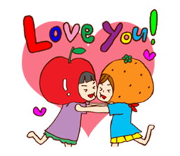 Orange Girl Sticker sticker #1004423