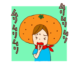 Orange Girl Sticker sticker #1004427