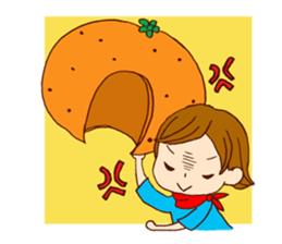 Orange Girl Sticker sticker #1004428