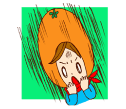 Orange Girl Sticker sticker #1004429