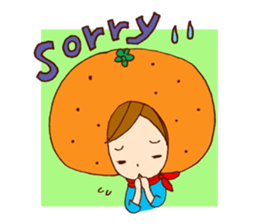 Orange Girl Sticker sticker #1004431