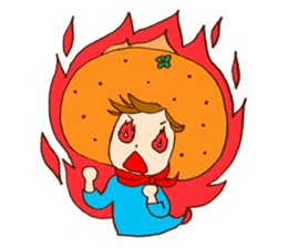 Orange Girl Sticker sticker #1004432