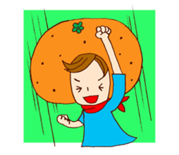 Orange Girl Sticker sticker #1004433