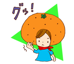 Orange Girl Sticker sticker #1004435