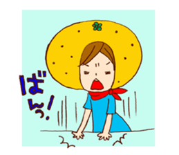 Orange Girl Sticker sticker #1004438