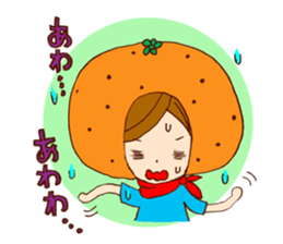 Orange Girl Sticker sticker #1004439
