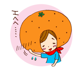 Orange Girl Sticker sticker #1004440