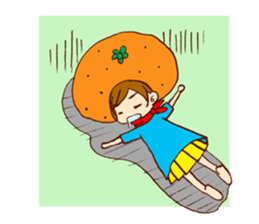 Orange Girl Sticker sticker #1004441