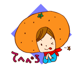 Orange Girl Sticker sticker #1004443