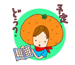 Orange Girl Sticker sticker #1004444