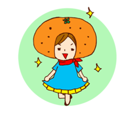 Orange Girl Sticker sticker #1004445
