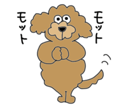 Funny poodle like a human. sticker #1005019