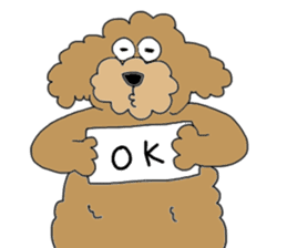 Funny poodle like a human. sticker #1005045
