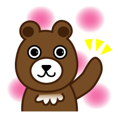 Sticker of bear in japanese