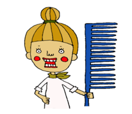 hair stylist stamp. sticker #1006542