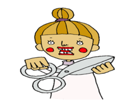 hair stylist stamp. sticker #1006558