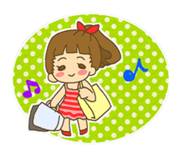 The Girl wears her hair in bangs. sticker #1006604