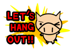 ENJOY! KOBUTA! ENGLISH! sticker #1008581