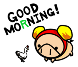 ENJOY! KOBUTA! ENGLISH! sticker #1008588