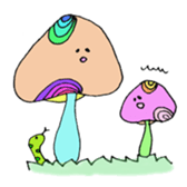 mushrooms sticker #1009383