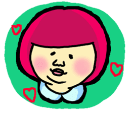 Pink Head Pop Girl sticker #1009487