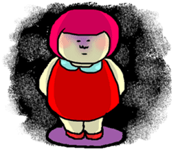 Pink Head Pop Girl sticker #1009488