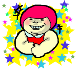 Pink Head Pop Girl sticker #1009490