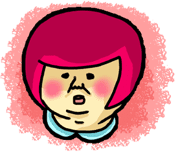 Pink Head Pop Girl sticker #1009495
