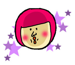 Pink Head Pop Girl sticker #1009498