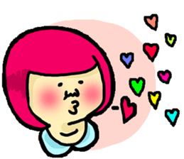 Pink Head Pop Girl sticker #1009499