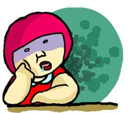 Pink Head Pop Girl sticker #1009501