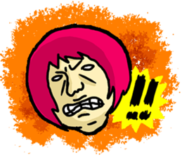 Pink Head Pop Girl sticker #1009506