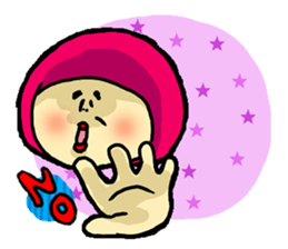 Pink Head Pop Girl sticker #1009508