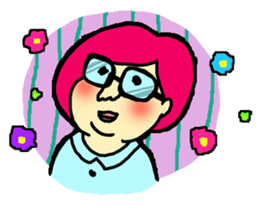 Pink Head Pop Girl sticker #1009509